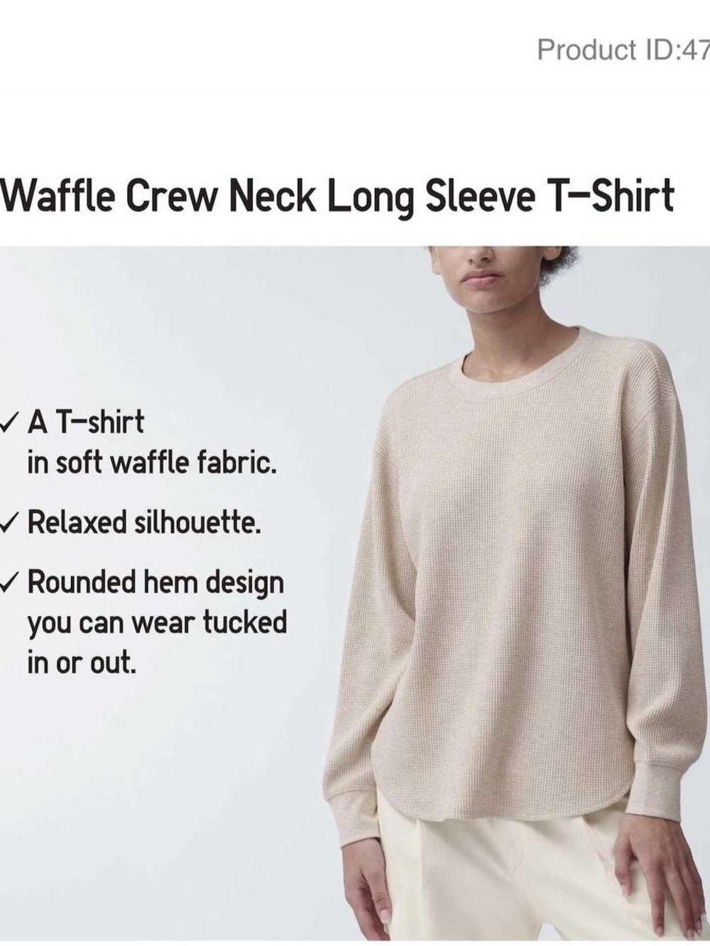 Uniqlo Waffle Crewneck Sweaters - Cream & Light Yellow bundle